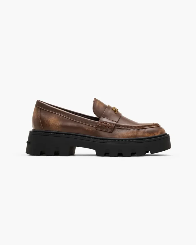 Mocasines Frankie de piel desgastada