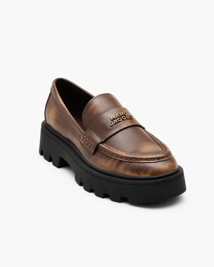 Mocasines Frankie de piel desgastada