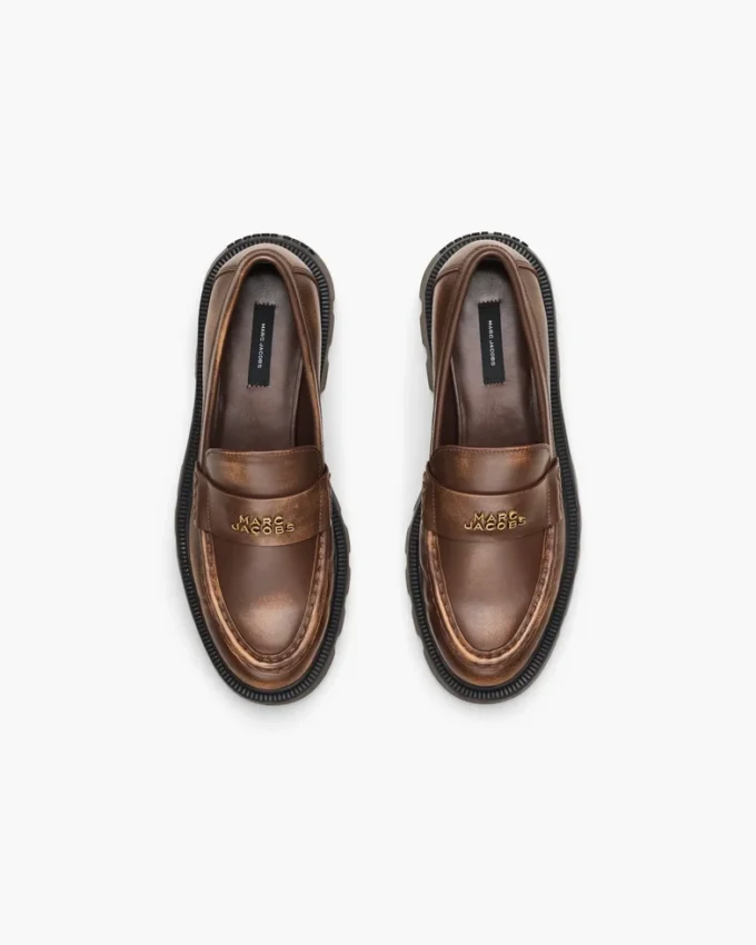 Mocasines Frankie de piel desgastada