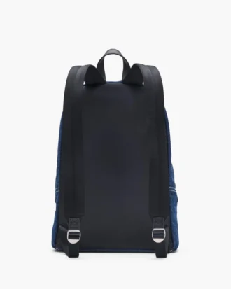 Mochila grande de denim con bloques de color para motociclistas