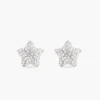 Pendientes de botón con pavé de estrellas