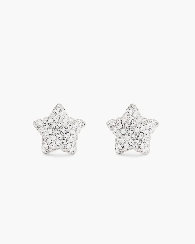 Pendientes de botón con pavé de estrellas