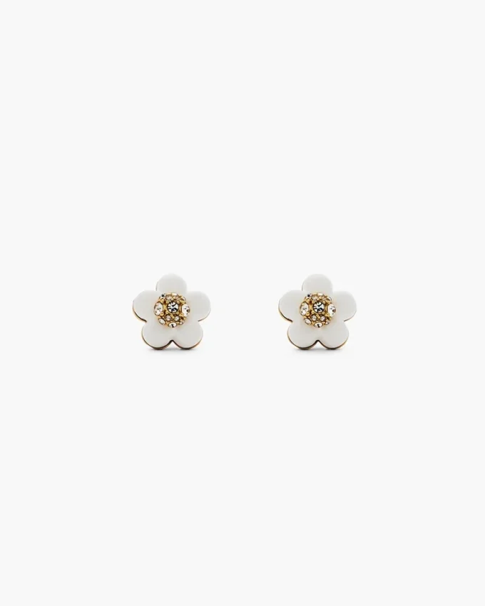 Pendientes de botón Daisy