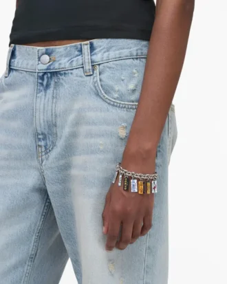 Pulsera con charms de matrículas de ciudades