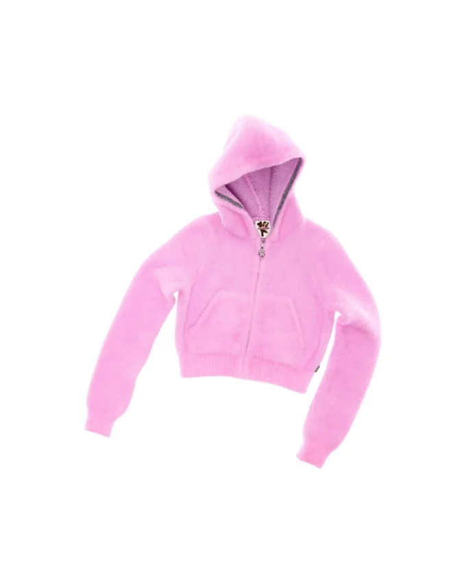Sudadera con cremallera de punto encogido y peluche