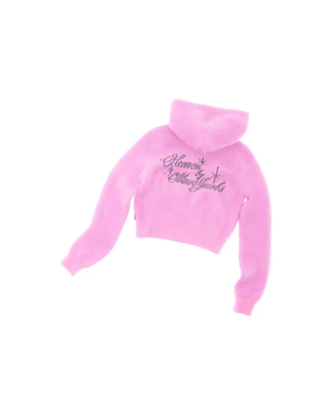 Sudadera con cremallera de punto encogido y peluche