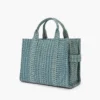 The Medium Tote Bag of washed denim with Monogram