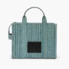 The Medium Tote Bag of washed denim with Monogram