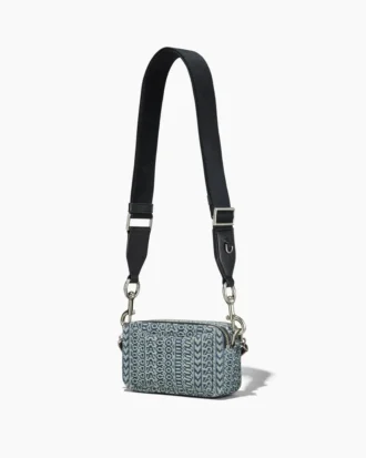 The Snapshot bag of washed denim with Monogram