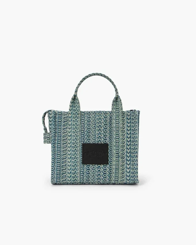 The Tote Bag pequeño de denim lavado con Monogram