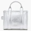 The Tote Bag pequeño de piel metalizada