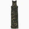 Vestido de canalé con estampado de camuflaje