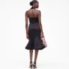 Vestido halter esculpido de satén