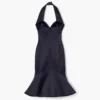 Vestido halter esculpido de satén