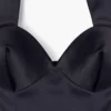Vestido halter esculpido de satén